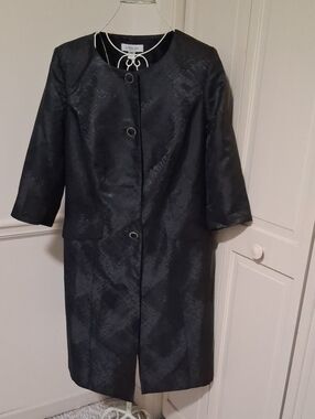 Danillo Black Textured Trench Coat